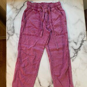 Anthropologie Cropped Pink Pants - Size XSP